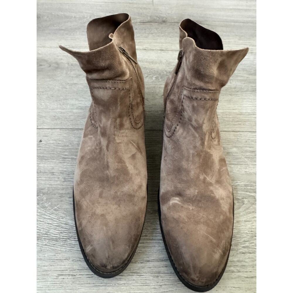 $400 PAUL GREEN Boston Bootie BROWN NUDE NUBUCK LEATHER COMFORT 10